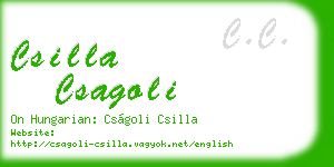csilla csagoli business card